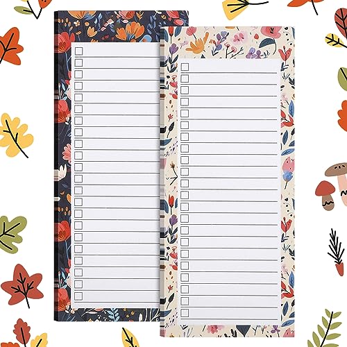 2 Stück Magnetische Notizblöcke, Abeillo Magnetischer Einkaufslistenblock mit 100 Blatt zum Abreißen, Florale Muster Design, Magnet-Notizblock, Einkaufsliste, Wochenplaner für Kühlschrank (Vintage) 2 Stück Magnetische Notizblöcke, Abeillo Magnetischer Einkaufslistenblock mit 100 Blatt zum Abreißen, Florale Muster Design, Magnet-Notizblock, Einkaufsliste, Wochenplaner für Kühlschrank (Vintage) von Abeillo