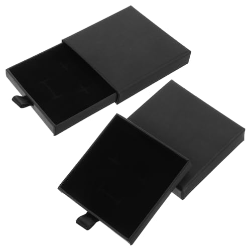 2 Stück Schmuck Geschenkbox,Kleine Schmuckschachtel,Thick Papier Schmuckschatulle,Ausziehbare Geschenkbox Klein,Schmuckaufbewahrung für Armbänder,Halsketten,Ohrringe,Ringe,Schmuckgeschenke(Schwarz) 2 Stück Schmuck Geschenkbox,Kleine Schmuckschachtel,Thick Papier Schmuckschatulle,Ausziehbare Geschenkbox Klein,Schmuckaufbewahrung für Armbänder,Halsketten,Ohrringe,Ringe,Schmuckgeschenke(Schwarz) von Abeillo