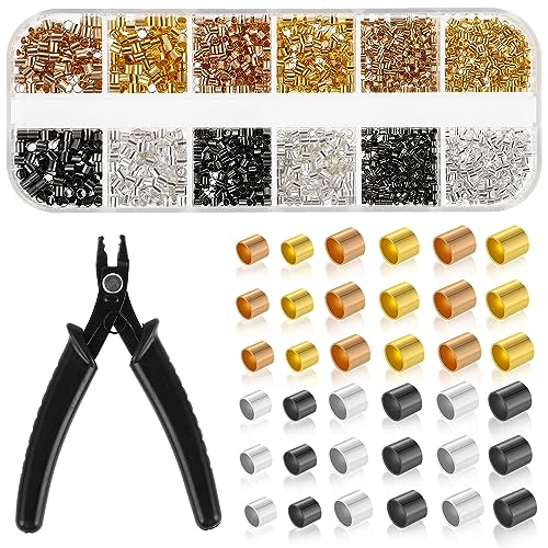 2200 Stück Quetschperlen, 1,5mm/2mm/2.5mm Quetschperlen mit Quetschzange, Crimpperlen die Schmuckherstellung für DIY Ohrringe, Halsketten, Armbänder, Schmuckherstellungszubehör (3 Größen, 4 Farben) 2200 Stück Quetschperlen, 1,5mm/2mm/2.5mm Quetschperlen mit Quetschzange, Crimpperlen die Schmuckherstellung für DIY Ohrringe, Halsketten, Armbänder, Schmuckherstellungszubehör (3 Größen, 4 Farben) von Abeillo