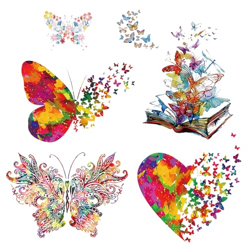 Abeillo 6 Stück Schmetterling Bügelbilder, Bunte PET Flicken zum Aufbügeln, Schmetterling Bügelbilder für Textilien, Bügelflicken Patches für Kleidung, Hosen, Jeans, Hüte, Taschen Abeillo 6 Stück Schmetterling Bügelbilder, Bunte PET Flicken zum Aufbügeln, Schmetterling Bügelbilder für Textilien, Bügelflicken Patches für Kleidung, Hosen, Jeans, Hüte, Taschen von Abeillo