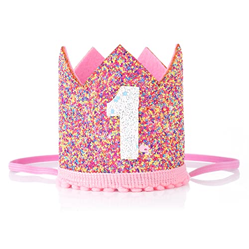 Abeillo 1 Jahr Geburtstagskrone Baby,Prinzessin Mädchen ersten Geburtstag Krone,Einstellbare 1. Geburtstag Hut Baby Krone für Baby Kinder Mädchen ersten Geburtstag Party,Kinder Partyhüte Party Deko Abeillo 1 Jahr Geburtstagskrone Baby,Prinzessin Mädchen ersten Geburtstag Krone,Einstellbare 1. Geburtstag Hut Baby Krone für Baby Kinder Mädchen ersten Geburtstag Party,Kinder Partyhüte Party Deko von Abeillo
