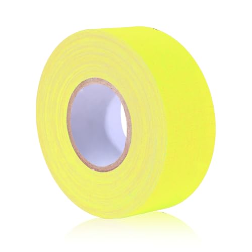 Abeillo 1 Rollen Fluoreszierendes Klebeband,Gelb Neon Klebeband,Leuchtend Gaffers Tape,Reflektierend Bänder für Partydeko Halloween Handwerk (2.5mm x 1.5m) von Abeillo