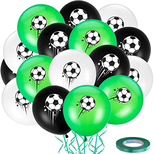 Abeillo 18 Stück 12 Zoll/30,5 cm Fußball Latex Luftballons, Fußball Luftballons Fußball Geburtstag Luftballons für Fußball Fans Sport Thema Geburtstag Weltmeisterschaft 2022 Deko (Schwarz Weiß Grün) Abeillo 18 Stück 12 Zoll/30,5 cm Fußball Latex Luftballons, Fußball Luftballons Fußball Geburtstag Luftballons für Fußball Fans Sport Thema Geburtstag Weltmeisterschaft 2022 Deko (Schwarz Weiß Grün) von Abeillo