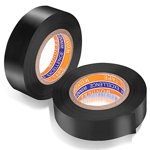 Abeillo 2 Rollen 19mm PVC Isolierband, Isolierband Klebeband Schwarz, Wasserdicht Selbstklebendes Isolierband, Elektriker Klebeband zum Bündeln und Wartung von Kabeln - 20 Meter Abeillo 2 Rollen 19mm PVC Isolierband, Isolierband Klebeband Schwarz, Wasserdicht Selbstklebendes Isolierband, Elektriker Klebeband zum Bündeln und Wartung von Kabeln - 20 Meter von Abeillo