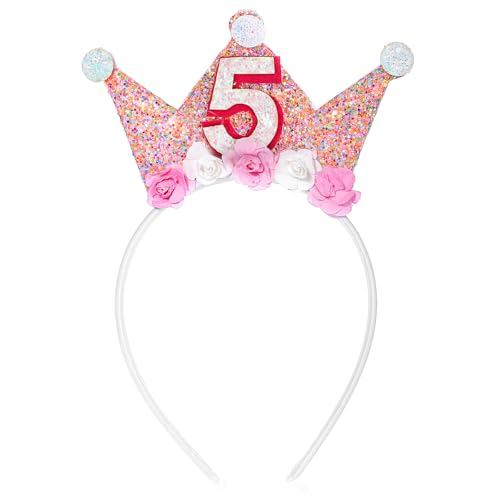 Abeillo 5 Jahr Geburtstagskrone,Mädchen Prinzessin 5 Jahre Krone Geburtstag,Geburtstag Krone Stirnband mit Rose Blumen,5 Jahr Geburtstagskrone Mädchen,Baby Geburtstag Partyhüte Party Deko Abeillo 5 Jahr Geburtstagskrone,Mädchen Prinzessin 5 Jahre Krone Geburtstag,Geburtstag Krone Stirnband mit Rose Blumen,5 Jahr Geburtstagskrone Mädchen,Baby Geburtstag Partyhüte Party Deko von Abeillo