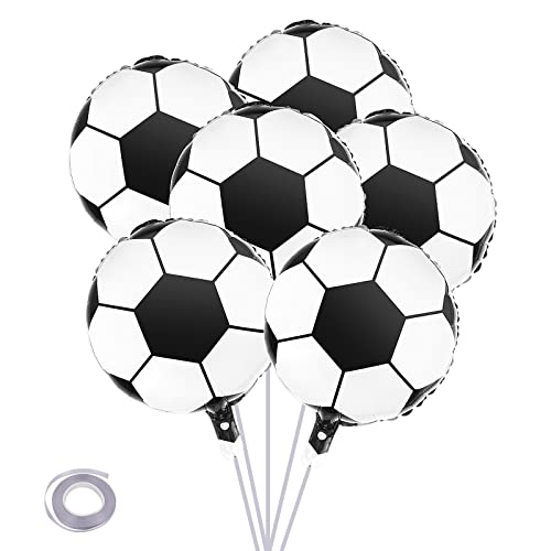 Abeillo Fussball Luftballon, Geburtstagsdeko Fussball, 3D Sphärisch Party Fussball Deko Fußball Folienballon für Mann Kinder Junge Geburtstag Sport Fussball Thema (mit Bänder) (2D-6 Stück) Abeillo Fussball Luftballon, Geburtstagsdeko Fussball, 3D Sphärisch Party Fussball Deko Fußball Folienballon für Mann Kinder Junge Geburtstag Sport Fussball Thema (mit Bänder) (2D-6 Stück) von Abeillo