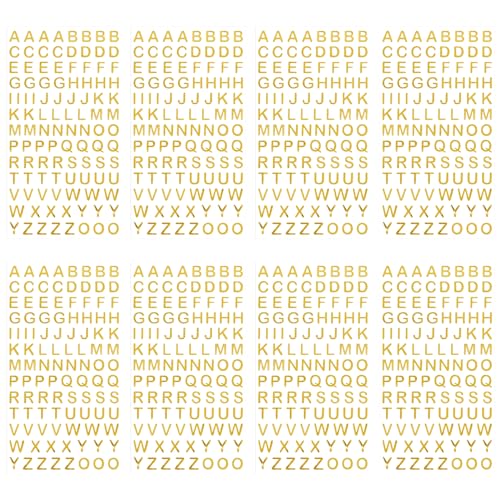 Abeillo Buchstaben Aufkleber 8 Blatt Gold Selbstklebende Sticker Buchstaben für Geburtstagskarten, Alphabet Stick auf Aufkleber für Scrapbook DIY Handwerk Abeillo Buchstaben Aufkleber 8 Blatt Gold Selbstklebende Sticker Buchstaben für Geburtstagskarten, Alphabet Stick auf Aufkleber für Scrapbook DIY Handwerk von Abeillo