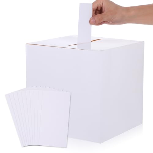 Abeillo Weiß Kartenbox Hochzeit,Hochzeit Geschenkbox,Weiß Kartenbox Hochzeits,24 x 24 cm Hochzeitsbox,Geschenkbox mit Schlitz,DIY Hochzeit Kartenbox mit 10 Grußkarten,für Hochzeitsempfänge Partydeko Abeillo Weiß Kartenbox Hochzeit,Hochzeit Geschenkbox,Weiß Kartenbox Hochzeits,24 x 24 cm Hochzeitsbox,Geschenkbox mit Schlitz,DIY Hochzeit Kartenbox mit 10 Grußkarten,für Hochzeitsempfänge Partydeko von Abeillo