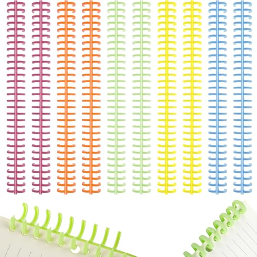 Binderücken aus Kunststoff, 10 Stück, für Spiralbuchordner, 1,27 cm Durchmesser, 30 Ringe, Binderücken für Studenten, Lehrer, Business, Dokumentenmappen, leicht zu öffnen und zu schließen Hinzufügen Binderücken aus Kunststoff, 10 Stück, für Spiralbuchordner, 1,27 cm Durchmesser, 30 Ringe, Binderücken für Studenten, Lehrer, Business, Dokumentenmappen, leicht zu öffnen und zu schließen Hinzufügen von Abeillo