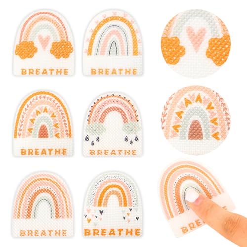 Calm Stickers for Anxiety Sensory, Anti Stress Textured Stickers Reusable Sensory Calm Strips for Tension Tactile (60 Pcs Boho Rainbow) von Abeillo