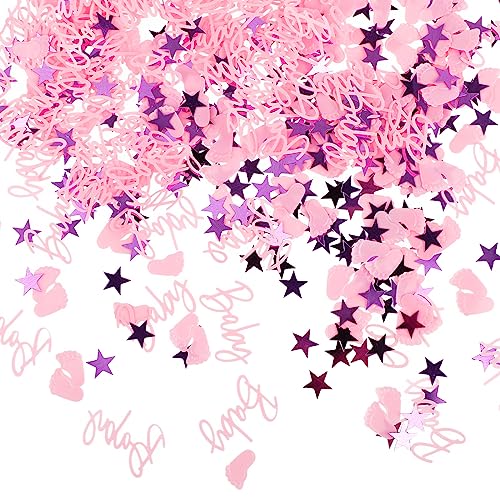 Its a Girl Babyparty Tischdeko, Konfetti Babyparty Rosa-fußabdrücke, Geschlecht Verkünden Babyparty Tischdeko Konfetti Deko Mädchen Its a Girl Babyparty Tischdeko, Konfetti Babyparty Rosa-fußabdrücke, Geschlecht Verkünden Babyparty Tischdeko Konfetti Deko Mädchen von Abeillo