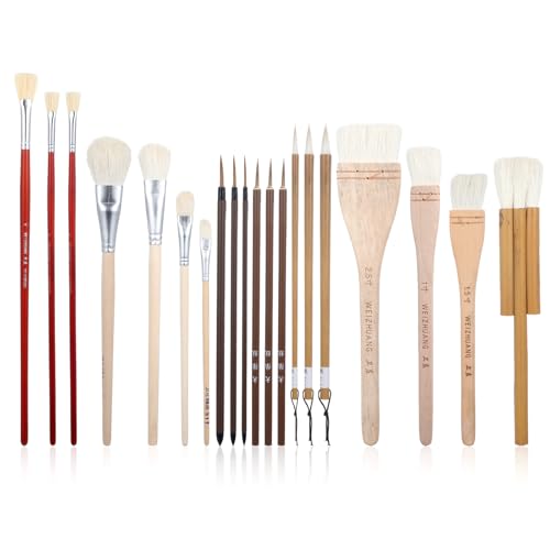 Keramikpinsel-Set, Töpferwerkzeuge und Zubehör für Glasur, Wolle, Bambus, Hechtpinsel mit Aufbewahrungsbox für Keramik, Acryl, Aquarell, 15-teilig Keramikpinsel-Set, Töpferwerkzeuge und Zubehör für Glasur, Wolle, Bambus, Hechtpinsel mit Aufbewahrungsbox für Keramik, Acryl, Aquarell, 15-teilig von Abeillo