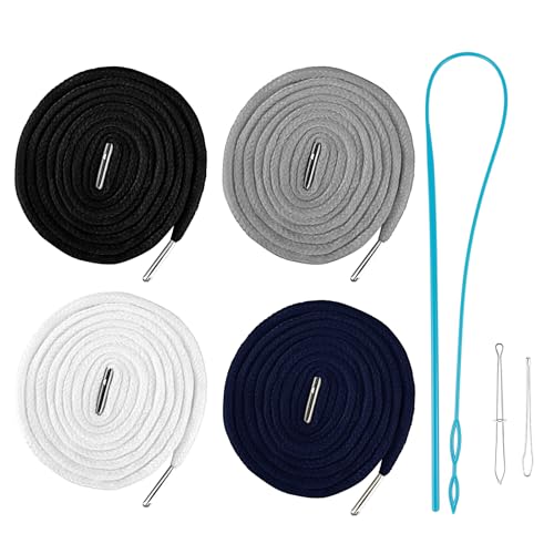 Kordel für Jogginghose,4 Stück 130cm Kordelzug für Hoodie,Universal Polyester Band Kordelzug,Kordelenden Metall Ersatz-Saiten mit 3 Einfädler,Geeignet für Hoodies,Jacken,Sweatshirts,Einkaufstaschen Kordel für Jogginghose,4 Stück 130cm Kordelzug für Hoodie,Universal Polyester Band Kordelzug,Kordelenden Metall Ersatz-Saiten mit 3 Einfädler,Geeignet für Hoodies,Jacken,Sweatshirts,Einkaufstaschen von Abeillo