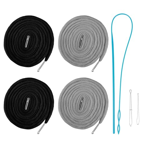 Kordel für Jogginghose,4 Stück 130cm Kordelzug für Hoodie,Universal Polyester Band Kordelzug,Kordelenden Metall Ersatz-Saiten mit 3 Einfädler,für Hoodies,Jacken,Sweatshirts,Einkaufstaschen Kordel für Jogginghose,4 Stück 130cm Kordelzug für Hoodie,Universal Polyester Band Kordelzug,Kordelenden Metall Ersatz-Saiten mit 3 Einfädler,für Hoodies,Jacken,Sweatshirts,Einkaufstaschen von Abeillo