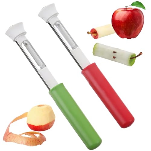 2pcs Obstpeeler 2 in 1 Core & Peel Corer-Werkzeugküche mit Verlängertyp-Griff einfach zu reinigen Obstkorer für Birnen und Pfirsichmittel für Küchengeschenke Schäler 2pcs Obstpeeler 2 in 1 Core & Peel Corer-Werkzeugküche mit Verlängertyp-Griff einfach zu reinigen Obstkorer für Birnen und Pfirsichmittel für Küchengeschenke Schäler von Abibiocy