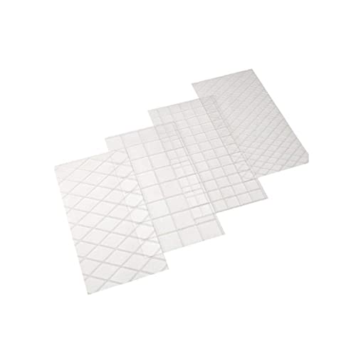 Abibiocy 4 PCs Kuchen Prägienmattengitter Texturmatte transparent Plastikkuchenform Fondant Präge Backdiy Form Abibiocy 4 PCs Kuchen Prägienmattengitter Texturmatte transparent Plastikkuchenform Fondant Präge Backdiy Form von Abibiocy