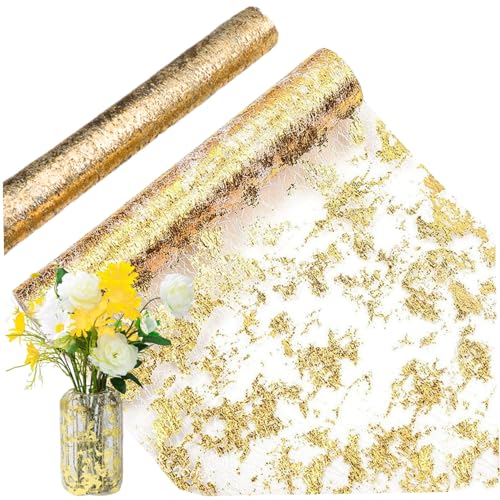 Gold Table Runner 2pcs 11x108 Zoll Gold Runner für Tisch exquisit Cuttable Polyester Essdekor für Hochzeit, Babyparty, Geburtstagsfeier Gold Table Runner 2pcs 11x108 Zoll Gold Runner für Tisch exquisit Cuttable Polyester Essdekor für Hochzeit, Babyparty, Geburtstagsfeier von Abibiocy