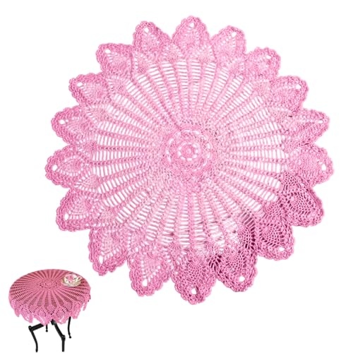 Lace Table Runner, 33-35 Runde Häkeltisch Runner Wellenkanten hohlen Mustern Doilies für Tische Kommode Sideboard Beschützer, Party Hochzeitsheim Deor von Abibiocy
