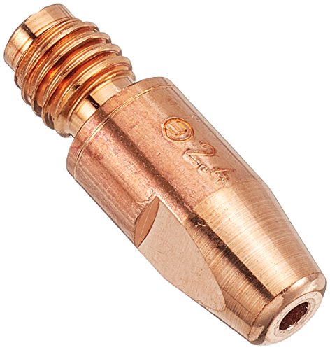 Abicor Binzel 140.0679 Kontaktspitze für Schweißbrenner, CuCrZr, Gewindegröße M8, 2,4 mm Draht-Ø, 10 mm Durchmesser, 30 mm Länge, 10 Stück von Binzel