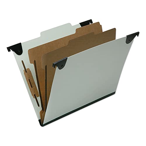 AbilityOne® - NSN6816250 – Ordnungsmappe zum Aufhängen – 2 Trennblätter – 6 Fächer – Buchstabe – Hellgrün von AbilityOne