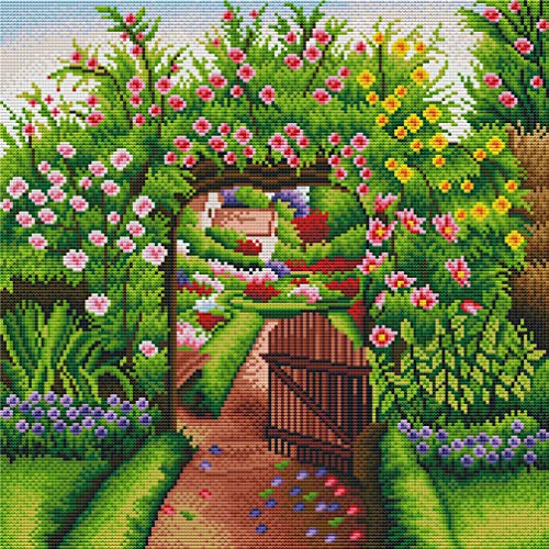 Abillyn Stickerei-Kreuzstich-Set, Manor Scenery mit aufgedrucktem Muster, Starter-Set (Herrenhaus) von Abillyn