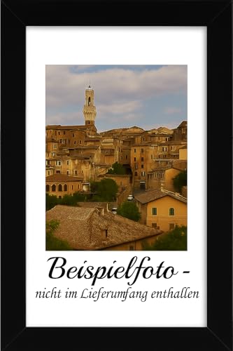 Abio Bilderrahmen Fotorahmen Frame Posterrahmen für Fotos Bilder Poster Rustikal Vintage Boho Retro (Holz MDF, Schwarz, 42x59,4 cm DIN A2) von Abio
