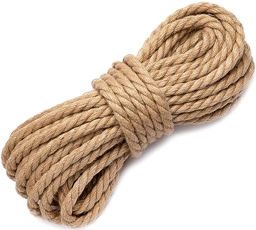 JUTESEIL 8mm 30m 100% Natur Deko Seil Kordel Jute Hanfseil Naturfasern Juteschnur Tau Garten Seil Jutekordel Tauwerk Outdoorseil Gartenseil dekoratives Element Interieur Exterieur Juteseil 8mm 30m von Abio