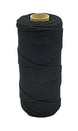 Abio Makramee Garn Schwarz 3mm 300m Baumwollgarn Macrame Cord Kordel Garn für Makramee Schnur Makrameegarn Baumwollschnur Baumwollkordel Baumwolle Schwarz 3mm 300m Abio Makramee Garn Schwarz 3mm 300m Baumwollgarn Macrame Cord Kordel Garn für Makramee Schnur Makrameegarn Baumwollschnur Baumwollkordel Baumwolle Schwarz 3mm 300m von Abio