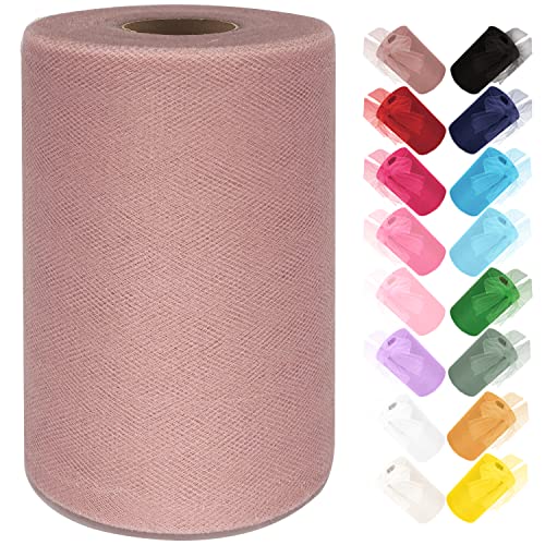 Dusty Rose Tüll-Stoffrolle 15 cm x 91 m, Tüll für Tutu, Kleid, Pompons, Türschleifen, Geschenkverpackung, Babyparty, Hochzeitsdekoration Dusty Rose Tüll-Stoffrolle 15 cm x 91 m, Tüll für Tutu, Kleid, Pompons, Türschleifen, Geschenkverpackung, Babyparty, Hochzeitsdekoration von Ableme Deco