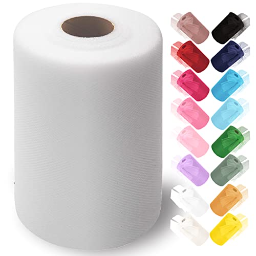 Weißer Tüllstoff, Rolle, 15 cm x 91 m, Tüll für Tutu, Kleid, Pompons, Türschleifen, Geschenkverpackung, Babyparty, Hochzeitsdekoration Weißer Tüllstoff, Rolle, 15 cm x 91 m, Tüll für Tutu, Kleid, Pompons, Türschleifen, Geschenkverpackung, Babyparty, Hochzeitsdekoration von Ableme Deco