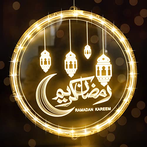 Abnaok Eid Ramadan Lichterkette,9.45 Zoll,Mubarak Home Lampe Dekorationen,LED Muslim Ramadan Lichter,Eid Ramadan Dekoratives Licht,Mond und Stern Islam Mubarak Dekoration f眉r Outdoor Indoor Abnaok Eid Ramadan Lichterkette,9.45 Zoll,Mubarak Home Lampe Dekorationen,LED Muslim Ramadan Lichter,Eid Ramadan Dekoratives Licht,Mond und Stern Islam Mubarak Dekoration f眉r Outdoor Indoor von Abnaok