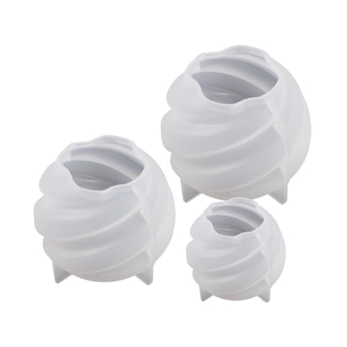Aboiled 3-Teilige Drehbare Kugelkerzenform, Spiralgeschnitzte Aromatherapie-Kerzenform Aus Silikon, DIY Handgefertigte 3D-Gips- Bzw. Gips- und Gießharzkerzenform Aboiled 3-Teilige Drehbare Kugelkerzenform, Spiralgeschnitzte Aromatherapie-Kerzenform Aus Silikon, DIY Handgefertigte 3D-Gips- Bzw. Gips- und Gießharzkerzenform von Aboiled
