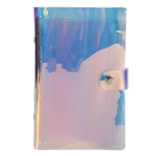 Aboiled A6 Budget Binder HüLle mit 12 StüCk 6 Loch Geld UmschläGen, Durchsichtige Lose Blatt Beutel mit Buntem Regenbogen Binder HüLle von Aboiled