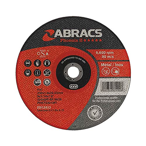 ABRACS PHET11516FI Phoenix II Extra dünne Trennscheibe - 115mm x 1.6mm x 22mm von ABRACS