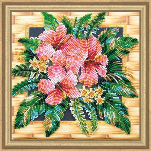 Abris Art AMB-026 Perlenstich Stickset, Baumwolle, mehrfarbig, 20x21cm von Abris Art