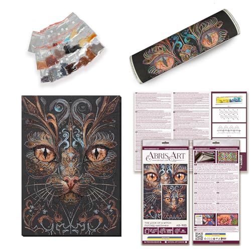 Abris Art Perlenstickpackung DIY Handwerk HandMade Leinwand mit Muster Motiv Katze Perlen 12885 Stück, Einsteiger Nadel-Set mit Zubehör Abris Art Perlenstickpackung DIY Handwerk HandMade Leinwand mit Muster Motiv Katze Perlen 12885 Stück, Einsteiger Nadel-Set mit Zubehör von Abris Art