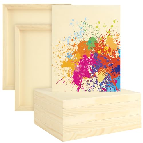 ABuff Birkenholzplatten, 20,3 x 25,4 cm, unlackierte Holz-Leinwandbretter zum Malen, 2 cm tiefe Holzplatten zum Gießen, Malen, Basteln, Kunstgebrauch mit Ölen, Acrylfarben, 8 Stück ABuff Birkenholzplatten, 20,3 x 25,4 cm, unlackierte Holz-Leinwandbretter zum Malen, 2 cm tiefe Holzplatten zum Gießen, Malen, Basteln, Kunstgebrauch mit Ölen, Acrylfarben, 8 Stück von Abuff
