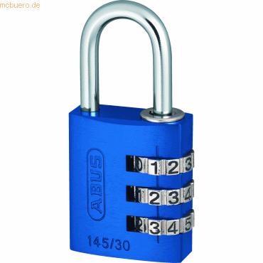 Abus Vorhangschloss 466144 145/30 blau von Abus