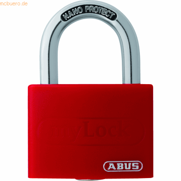 Abus Vorhangschloss 508707 T65AL/40 rot von Abus