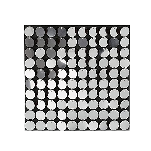 Abwan Pailletten-Brett, Pailletten blinkende dynamische Riffelungen für den Hintergrund Wand Gartentor Werbetafel Dekoration (Silber A) von Abwan