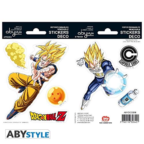 Abysse Corp Dragon Ball -Stickers - 16x11cm/ 2 Sheets - DBZ/ Goku-Vegeta X5 von Abysse Corp