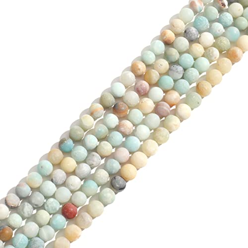 Naturstein 8mm Matte Amazonite Runde Kristall Energie Stein Perlen lose Edelstein DIY glatte Perlen für Armband Halskette Ohrringe Schmuck machen von ACYUNLEI