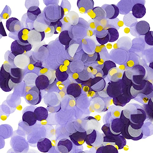 Rundes Glitzer-Konfetti, Weiß-Lila-Gold-Konfetti-Punkte für Abschlussfeier, Karneval, Hochzeit, Geburtstag, Dekorationen, 50 ml Rundes Glitzer-Konfetti, Weiß-Lila-Gold-Konfetti-Punkte für Abschlussfeier, Karneval, Hochzeit, Geburtstag, Dekorationen, 50 ml von Acantha