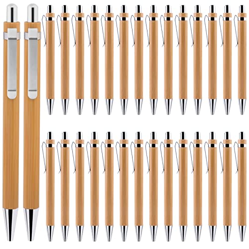 Acboor Holz Kugelschreiber, 30 Kugelschreibern Set Schreibgerät Bambus Holzkugelschreiber Kugelschreiber Set Natur Umweltfreundlich Plastikfreier für Den Büroalltag und Zuhause Schwarz Acboor Holz Kugelschreiber, 30 Kugelschreibern Set Schreibgerät Bambus Holzkugelschreiber Kugelschreiber Set Natur Umweltfreundlich Plastikfreier für Den Büroalltag und Zuhause Schwarz von Acboor