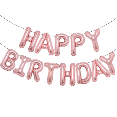 Accevo Rose Gold alles Gute zum Geburtstag Banner 16 Zoll Folie Buchstaben Ballons alles Gute zum Geburtstag Ballon für Kinder, Kind, Erwachsene, Jungen & Mädchen Geburtstag Dekorationen Accevo Rose Gold alles Gute zum Geburtstag Banner 16 Zoll Folie Buchstaben Ballons alles Gute zum Geburtstag Ballon für Kinder, Kind, Erwachsene, Jungen & Mädchen Geburtstag Dekorationen von Accevo
