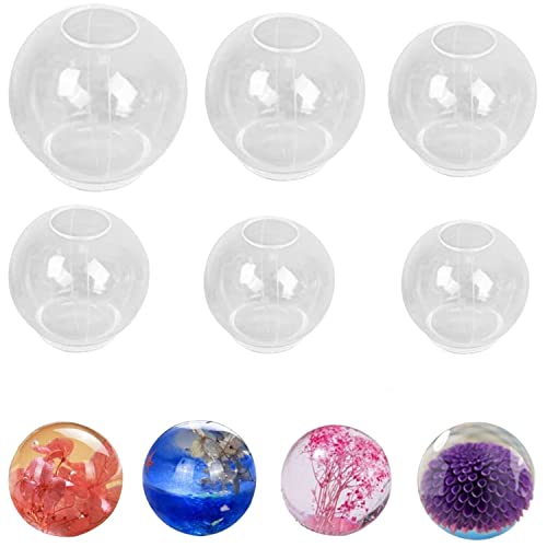6 Stück große Kugel-Harz-Formen aus Silikon,Accour-Kugelformen für Epoxidharz,transparente runde Silikonform für Seife,Kerze,Harzkunst,Badebombe,Heimdekoration(2, 3, 4, 5, 6, 7 cm) von Accfore