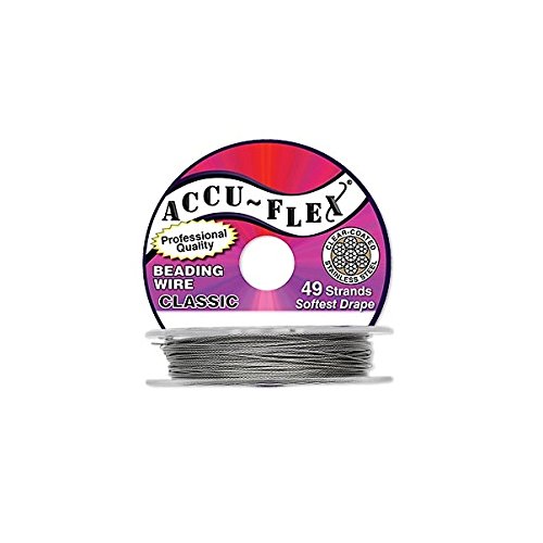 Accu-Flex Beading Wire Nylonperlen, Edelstahl, 49 Stränge 0,3556 mm, 9,144 m von Accu-Flex Beading Wire