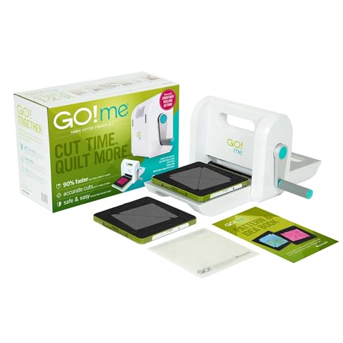 AccuQuilt GO! Me® Stoffschneider-Starter-Set inklusive 2 GO!® Stanzformen, einer Schneidematte und 5 Mustern mit einfacher Anleitung für alle Schwierigkeitsstufen Kompatibel mit über 200 GO!® von AccuQuilt