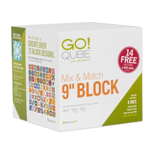 AccuQuilt GO! Mix und Match Qube 9 inch (22,86 cm) Stanzformen von AccuQuilt