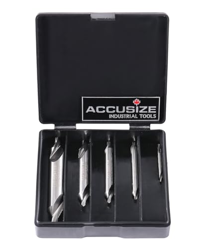 Accusize Industrial Tools 5-teiliges ANSI M42 (H.S.S. + 8% Kobalt) Zentrierbohrer-Set, 0556-5500 von Accusize Industrial Tools